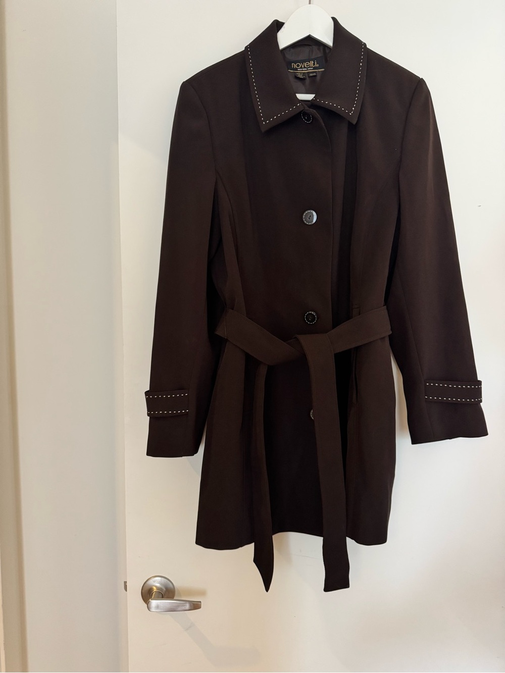 Brown Women's Trench Coat with Belt